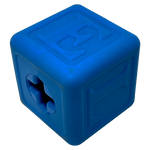 Cube d'occupation bleu SodaPup avec lettres en relief