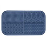 Tapis de léchage avec ventouses - bleu