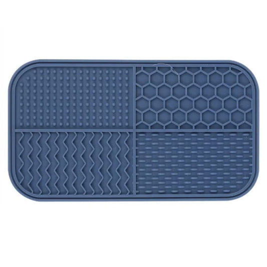 Tapis de léchage avec ventouses - bleu