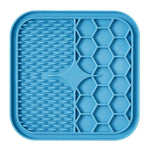 Tapis de léchage pour petits chiens avec ventouses - bleu