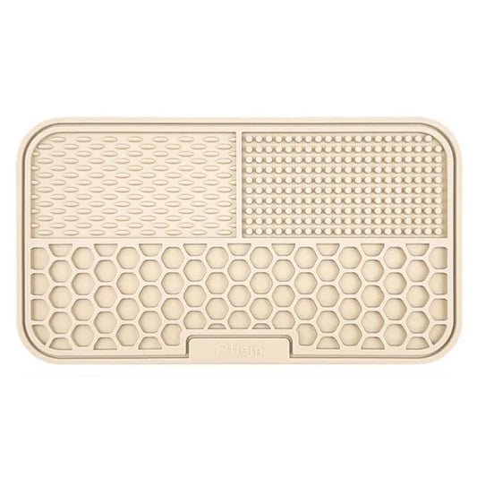 Tapis de léchage avec ventouses - beige